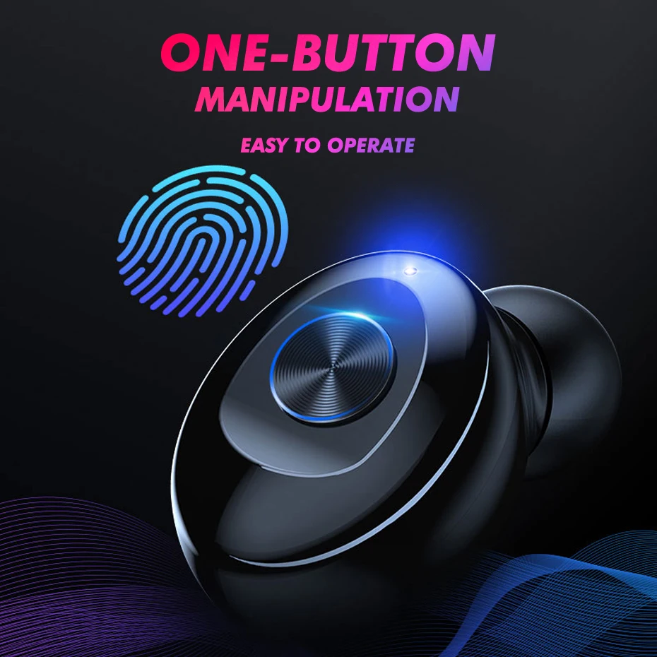 ANBES Мини Bluetooth наушники 5 0 Беспроводные с сенсорным управлением стерео Handsfree