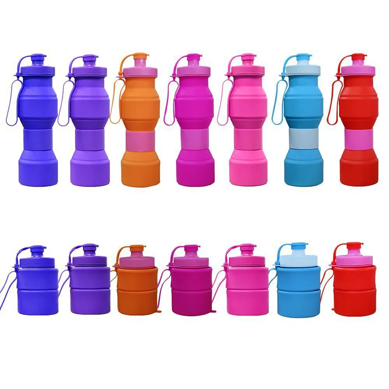 Быстросохнущая Складная Силиконовая бутылка для воды QuickDone 800 мл путешествий и
