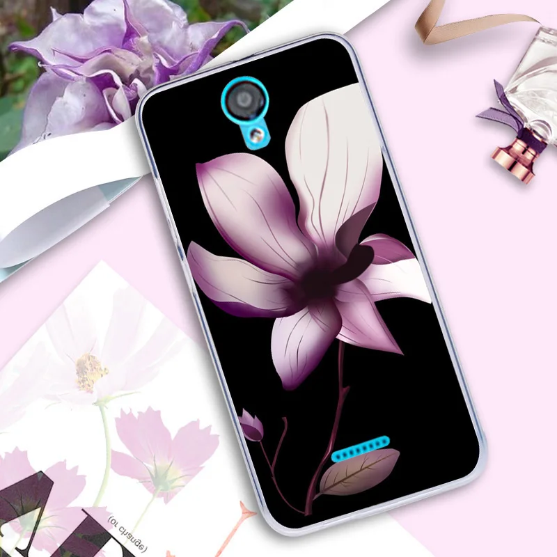 Fitted Case for Wiko Harry Silicone Soft Cover Painted Cartoon Flamingo Girly Flower Cases Protective Phone Shell |