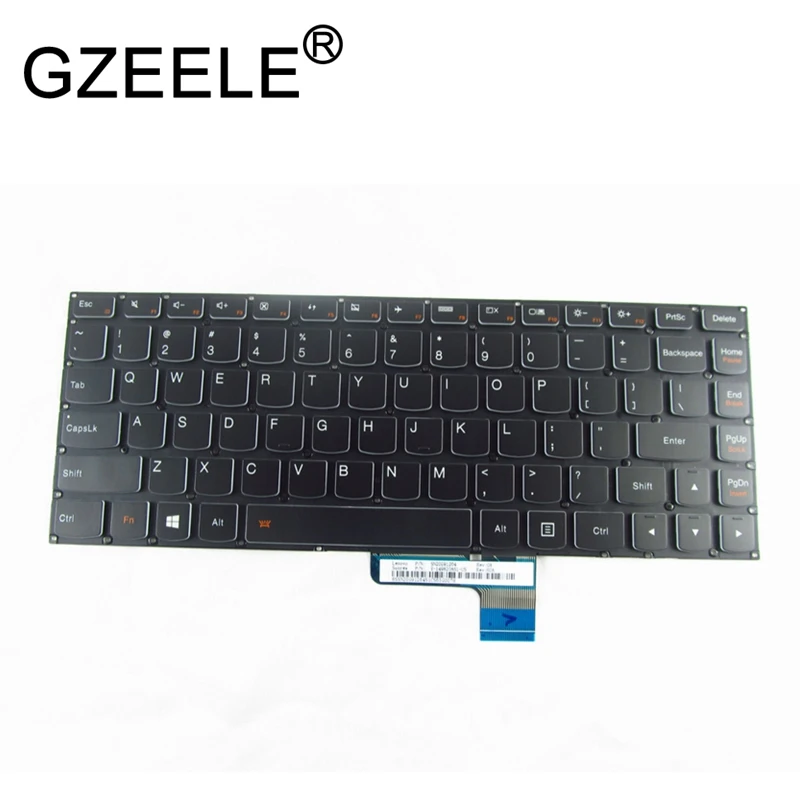 GZEELE английский Клавиатура для ноутбука LENOVO IDEAPAD 500s-13isk 700-14ISK E31-70 E31-80 U31-70 Yoga 2 13 сенсорная клавиатура цвет: черный, размер US клавиатура с подсветкой