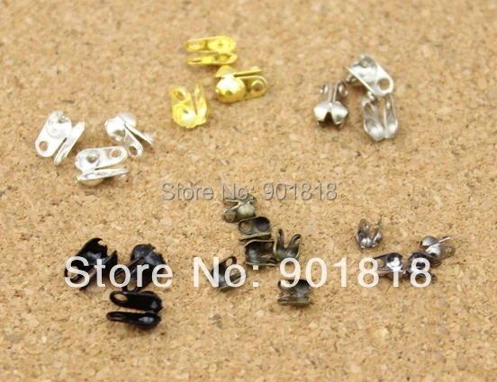 200 шт./лот золото/серебро/черный/античная бронза разъемы застежка фитинг 2 4 мм