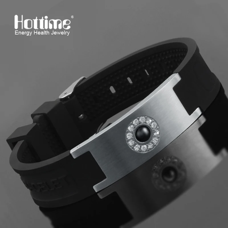 Hottime Tourmaline Energy Balance Bracelet Health Care Jewelry For Mens Germanium Magnetic Bracelets Bangles 20011 | Украшения и