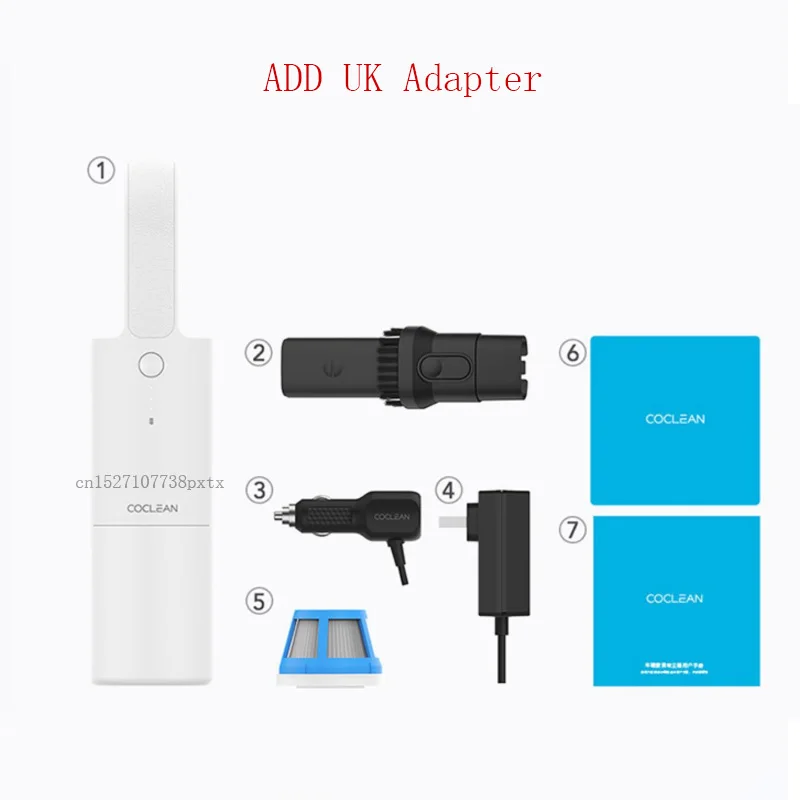 White Add UK Adapter XIAOMI Mijia Cleanfly CoClean FVQ портативный автомобильный/Домашний Беспроводной Ручной пылесос для пыли огромный всасывающий быстрый заряд мини - Цвет: White Add UK Adapter