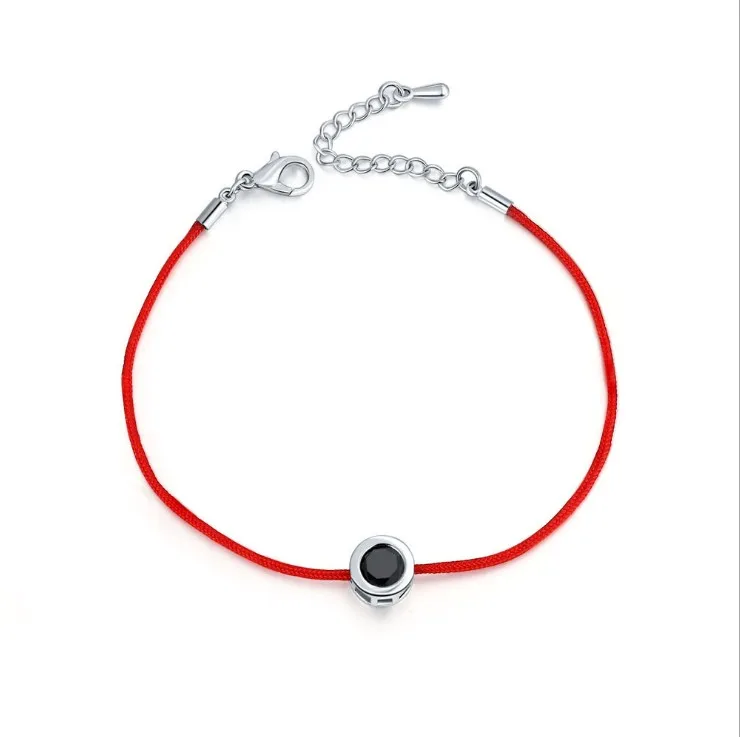 Оптовая продажа 10 цветов браслет с Красной веревкой из циркона для влюбленных