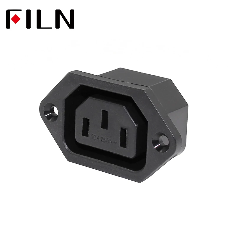 

IEC 320 C14 Female AC Power Inlet Socket Jack Connector Receptacle AC 250V 10A For AMP Computer Panel Mounted Screw