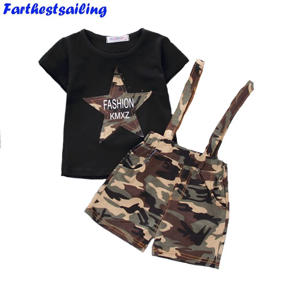 Комплекты одежды для маленьких мальчиков Новое поступление лета 2018 комплект