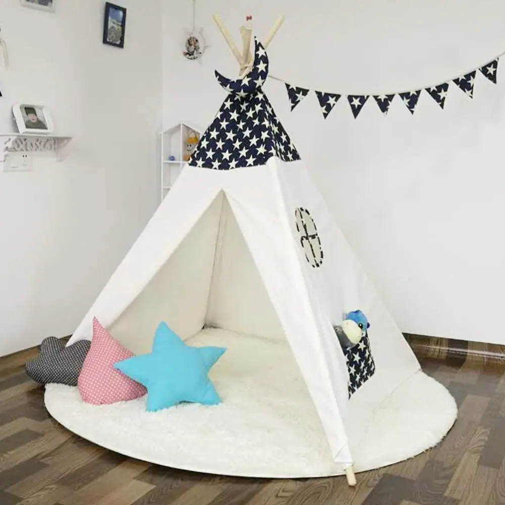 Детский игровой шатер со звездами детский вигвам в индийском стиле | Игрушки и