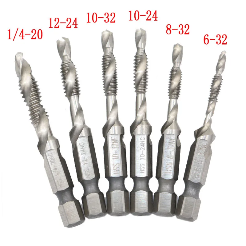 Сверла с шестигранным хвостовиком 6 шт. винт из быстрорежущей стали винтовой