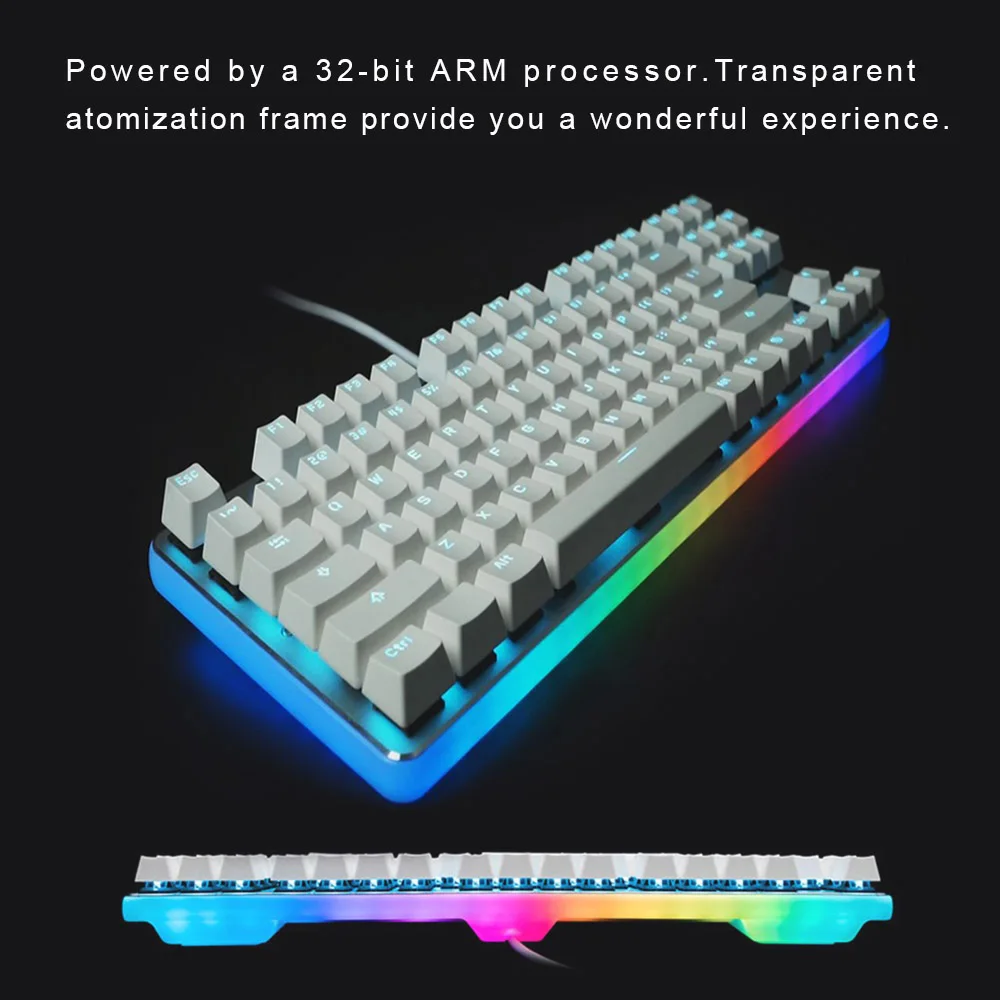 G.K. 87 PRO игровая механическая клавиатура Tenkeyless 87 Key светодиодный светильник RGB с подсветкой Проводная Механическая игровая клавиатура Cherry MX Switch