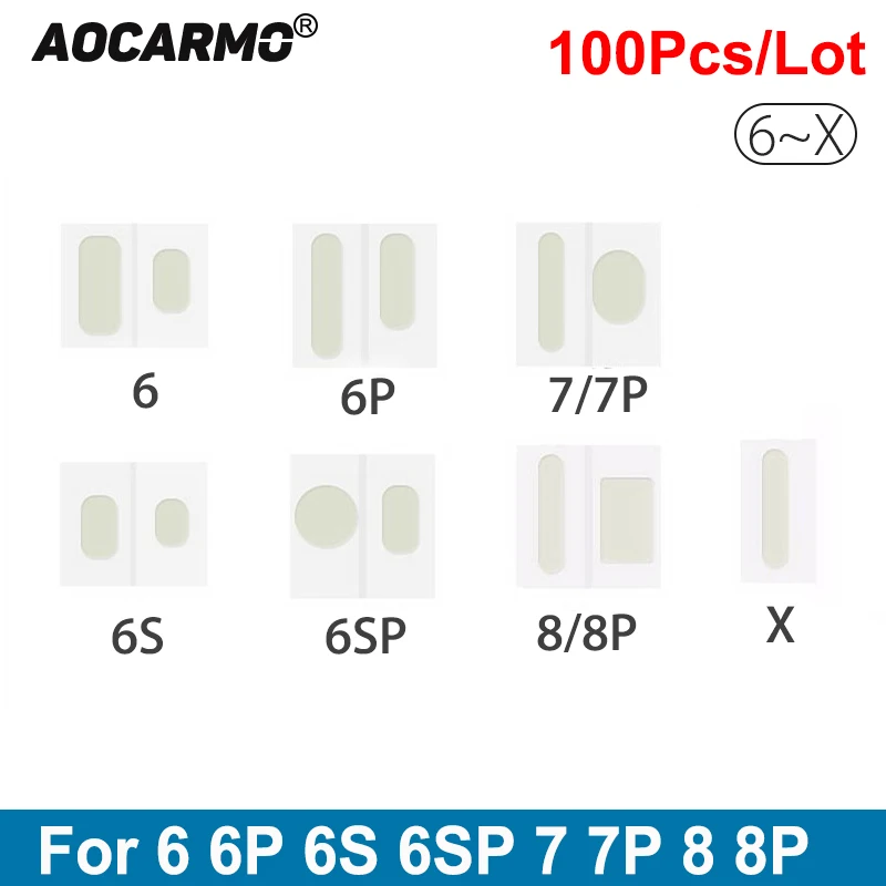 Водонепроницаемая наклейка Aocarmo 100 шт./лот для iPhone 6 6P 6S 6SP 7 7P 8 8P X|Наклейки