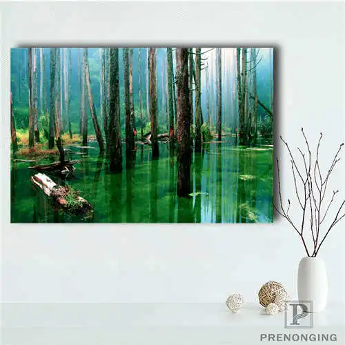 Пользовательские лесное дерево (1) Печатный постер ткань стены искусства картины