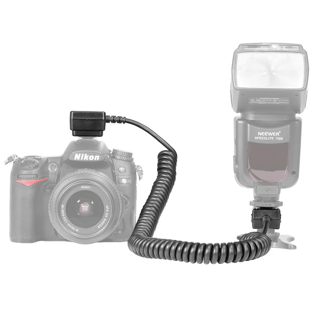 Neewer 4 9 футов/1 5 м ttl Off Камера Вспышка Speedlite шнур для Nikon D3000 D3100 D3200 D3300 D5000 D5100 D5200 D5300