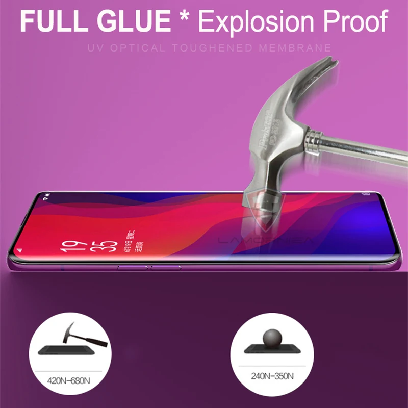 Ультрафиолет закаленное стекло для samsung S10 Note9 8 S9 S8 S7 Edge полный жидкий клей