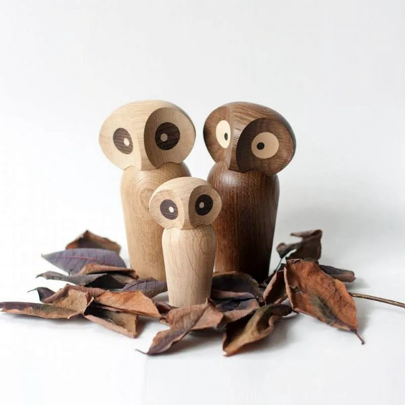 Скандинавский дизайн животные Прекрасный деревянный слон Сова миниатюрный