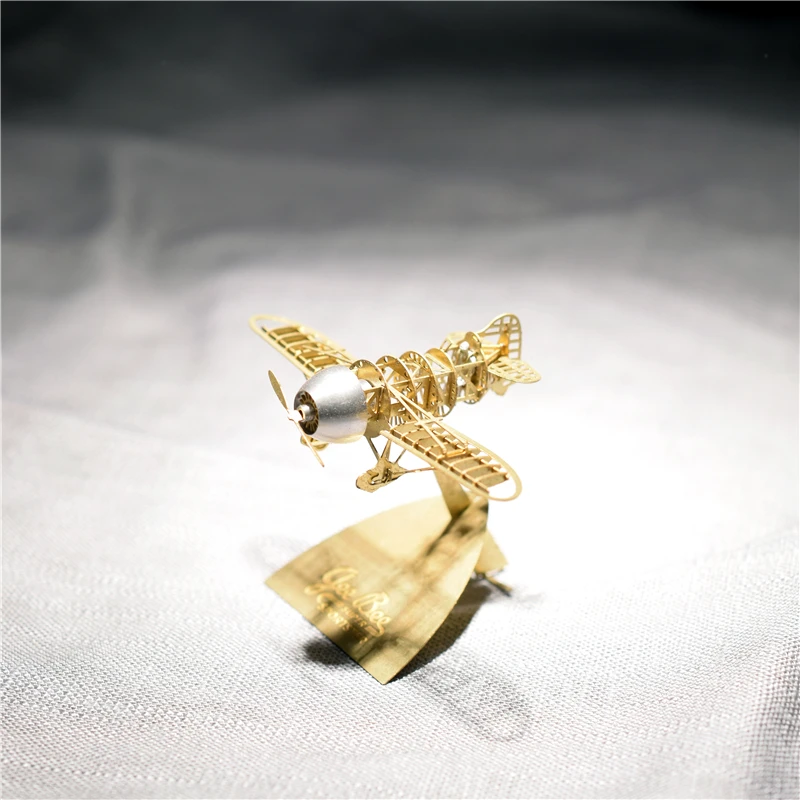 3D Puzzle 1/160 Scale GeeBee Racer R-2 DIY Metal Assembling Model Upmarket Professional Etching Brass Funny Gift Exquisite toys | Игрушки и