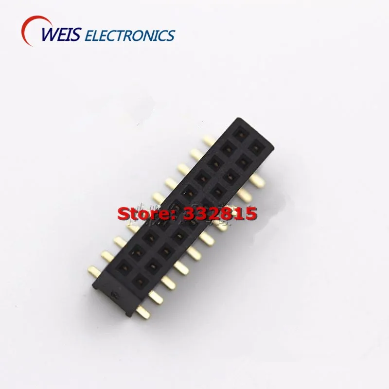 

20PCS 1.27MM pitch 1x10pin 1*10p Female Header Connector SMT socket Plastic high:4.3mm Gold-plated Good quality