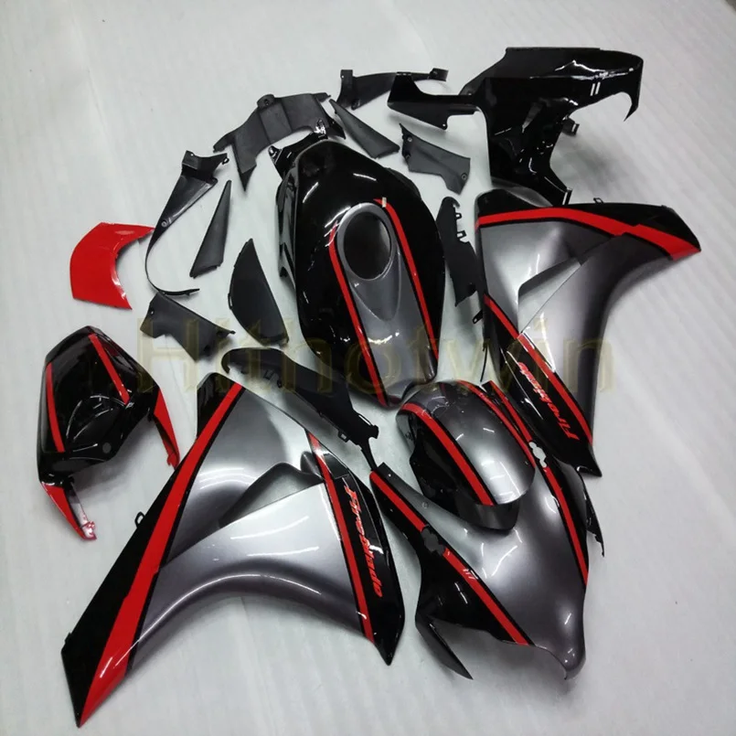 A Пользовательские Обтекатели мотоцикла для HONDA CBR1000RR 2008 2009 2010 2011 мотор панели+ Botls+ литьевая форма серебристо-серый - Цвет: A