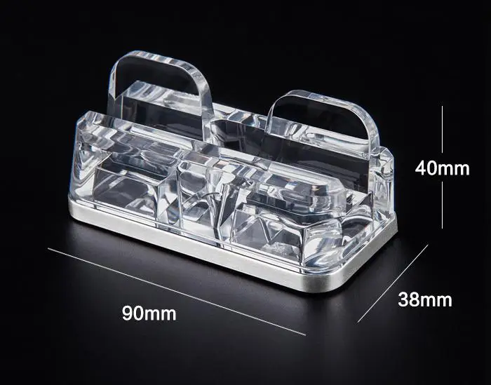 clear Desk Mobile Phone Tray Phone Holder Bracket Stand Table Cell phone Display Rack Acrylic Block Rack Storage Organizer Clear Black - Цвет: clear
