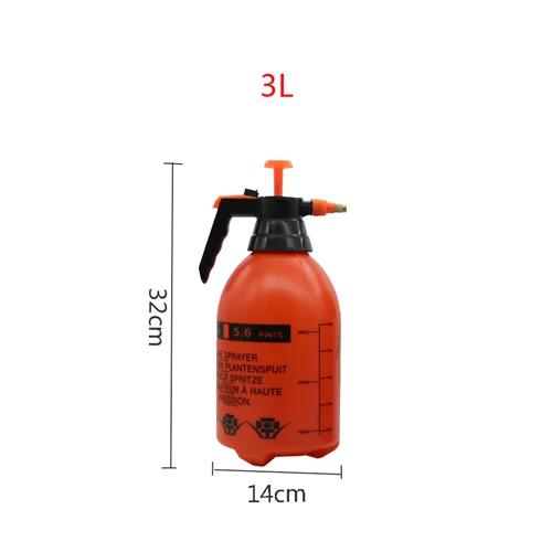Orange 2L/3L воздушный компрессионный насос опрыскиватель пластиковый ручной опрыскиватель садовый бонсай удобрение полив спринклер спрей бутылка 1 шт - Цвет: Orange