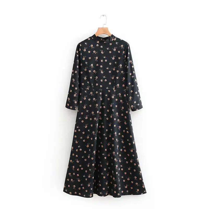 2019 для женщин в винтажном стиле с цветочным принтом vestidos повседнедневые