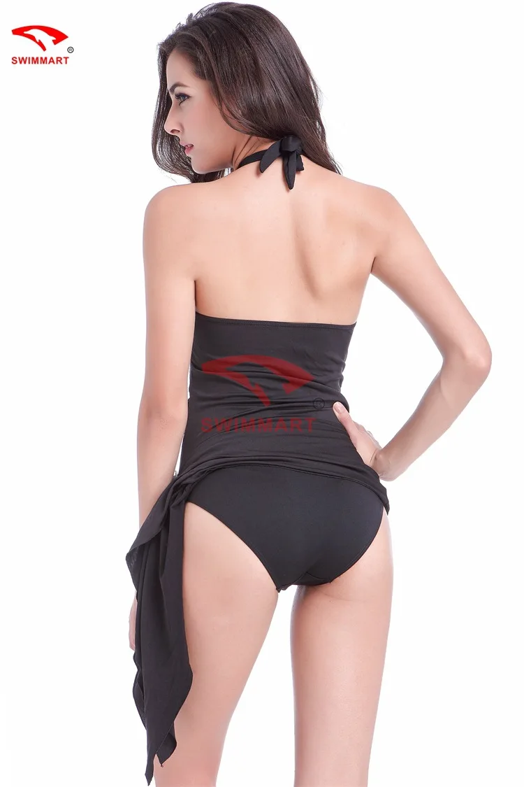 SWIMMART 1 Piece Suits 2017 Sexy Swimwear Women Bathing Suit Swim Vintage Summer Beach Wear Print Swimsuit Beach Skirt XL