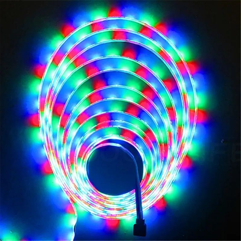 Colorful Светодиодный ленточный светильник RGB 12 В гибкий домашний праздничный декоративный светильник ing SMD 5050 водонепроницаемый 4PIN 2PIN 1 м-5 м ТВ фоновая стена Горячая M5 - Испускаемый цвет: Colorful