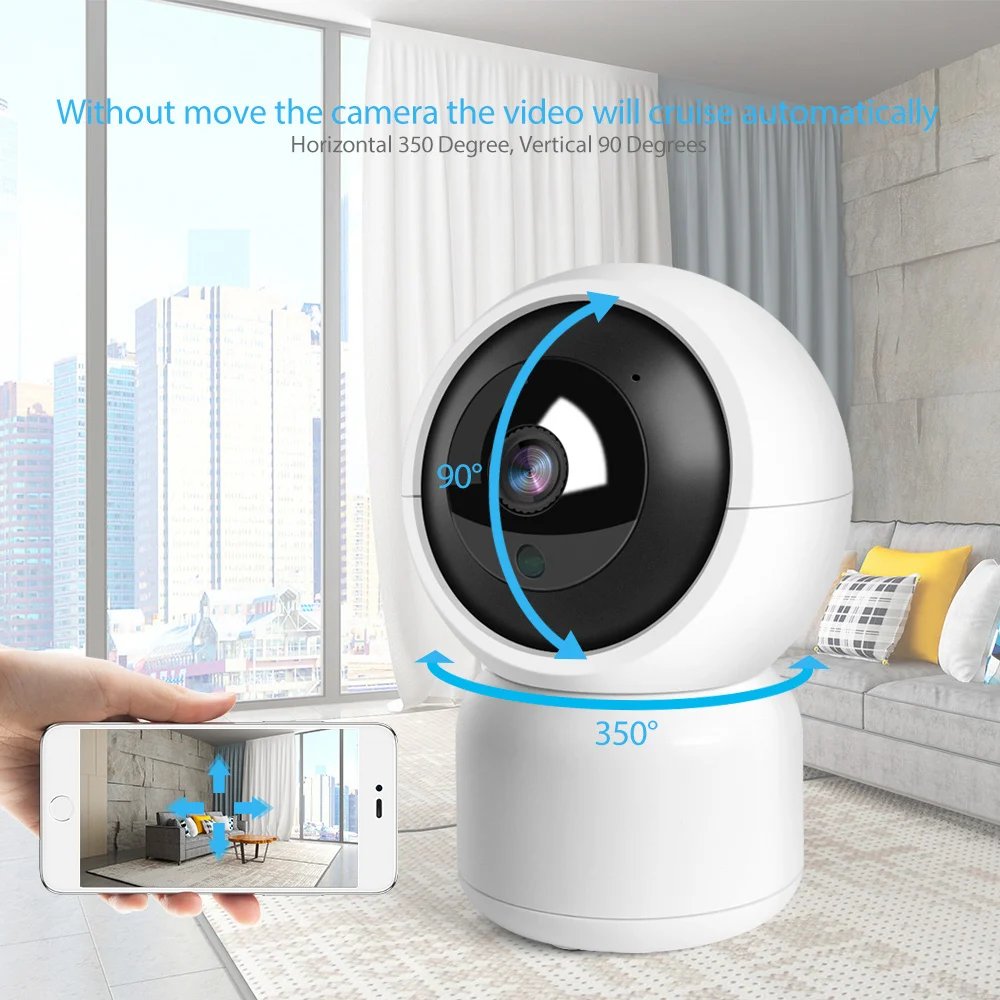 

Wi-Fi IP-камера 1080P с функцией автослежения, 720P, ИК, 10 м