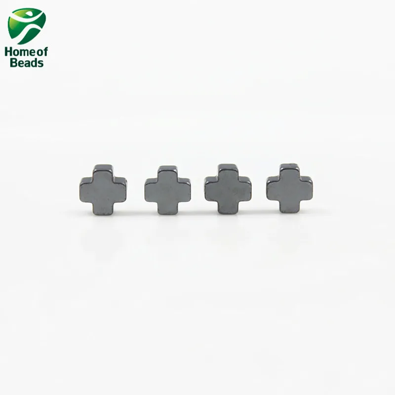 AAA Качество натуральный камень гематит свободные крест бусины черный 4 8 10 12 мм (20