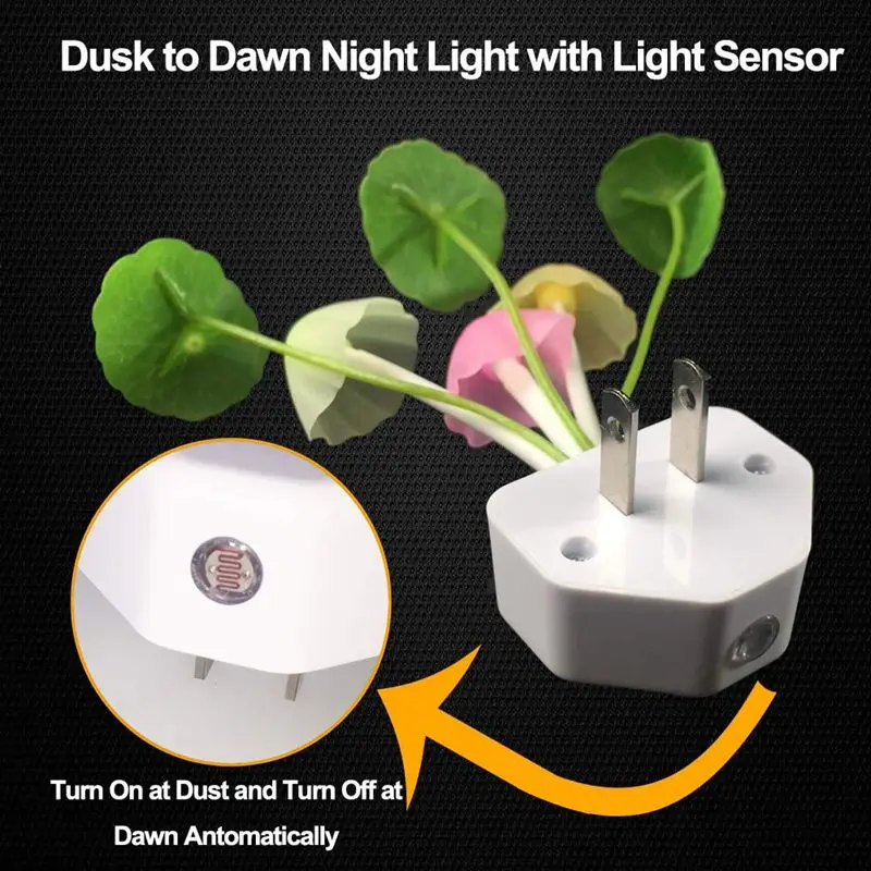 2 шт. в упаковке светодиодный ночник изменение цвета детский гриб настенный