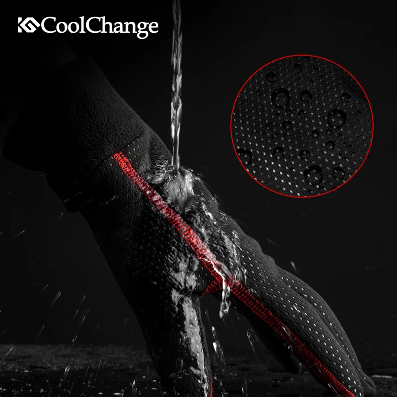 Велосипедные перчатки CoolChange зимние спортивные водонепроницаемые теплые