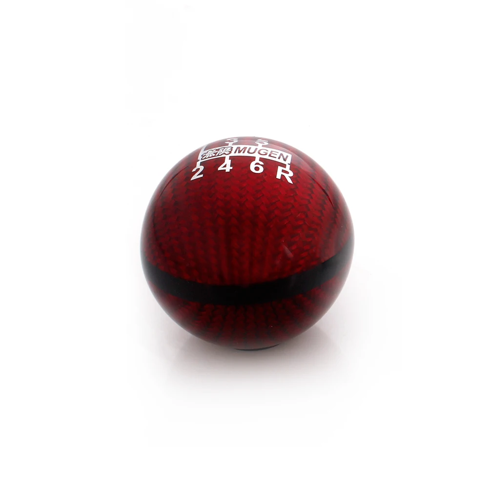 6 speed red RASTP-5/6 Скорость M8X1.25/M10X1.5/M10X1.25 Mugen Красный углеродное волокно ручка переключения передач для Honda Civic Acura RS-SFN051 - Название цвета: 6 speed red
