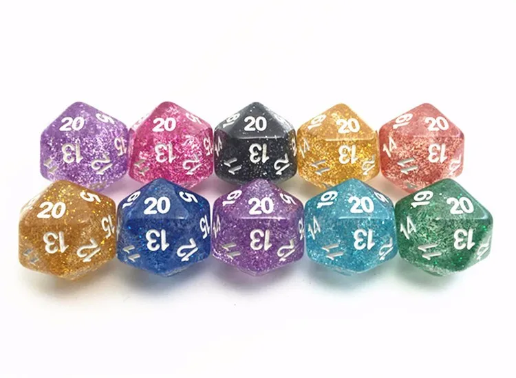 5 шт./компл. T& G Высокое качество Многоцветный D20 набор Игральный костей с эффектом блеска, 20 боковой Автомобильный цифровой тюнер для Настольная игра, аксессуары для образования