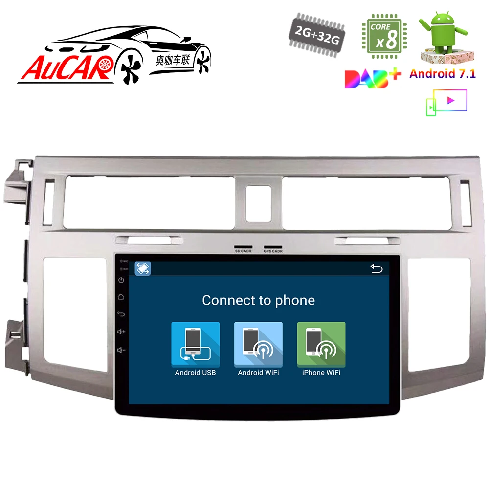 Автомобильный DVD плеер 9 дюймов Android 7 1 GPS навигация для Toyota Avalon 2005 2010 автомагнитола
