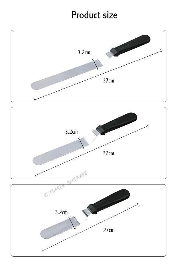 1 pc 6/8/10/12 inch Angled Spatula Professional Cake Decorating Tools Butter Cream Knife Spatula|knife spatula|angled spatulacream knife |
