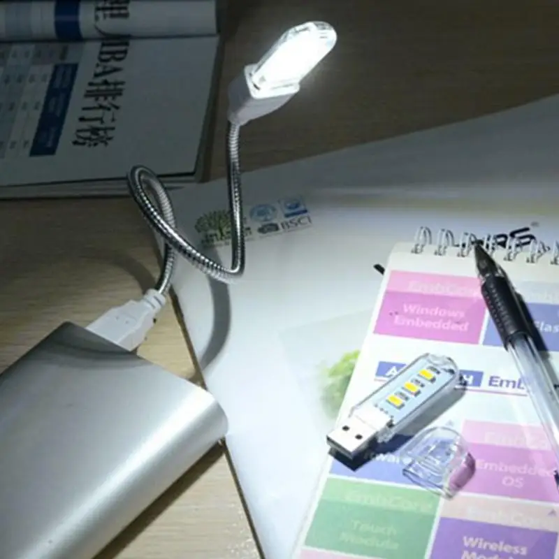 Новинка портативный белый/теплый белый USB светодиодный светильник для чтения