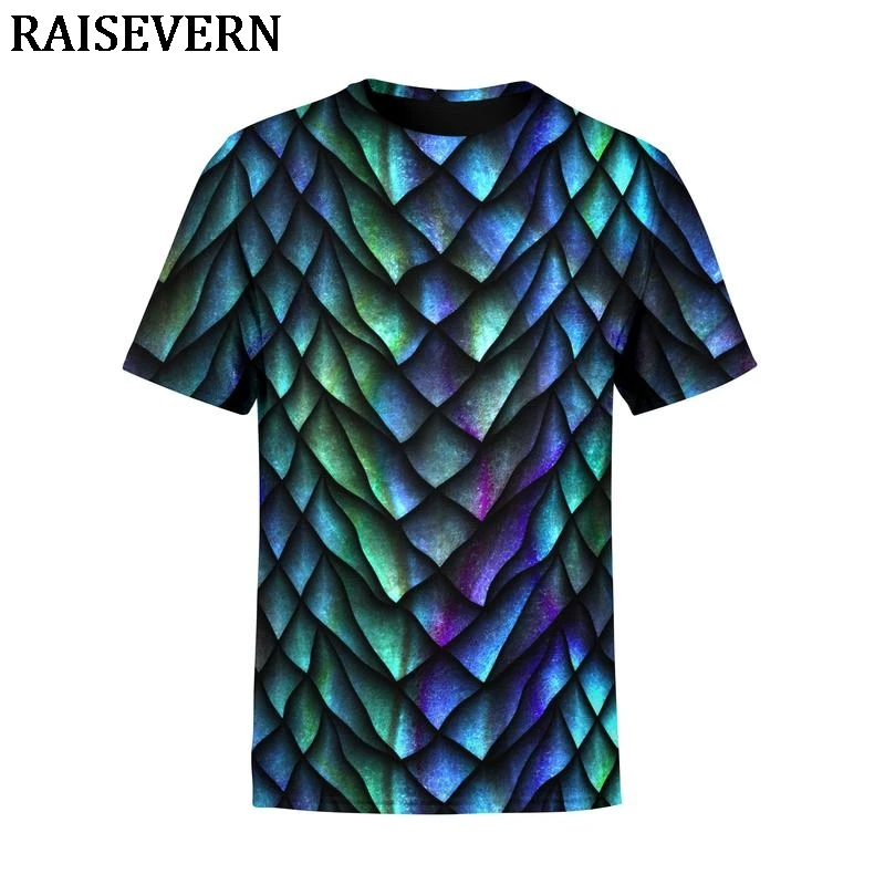 Футболка Dragon Scale мужская и женская летняя футболка с коротким рукавом круглым