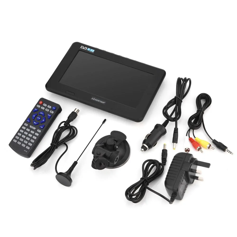 LEADSTAR 7 дюймов DVB-T-T2 16:9 HD цифровой аналоговый портативный ТВ цветной телевизионный плеер для домашнего автомобиля для Великобритании