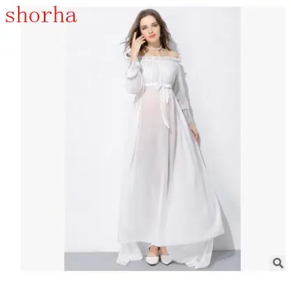 Новинка белое платье для беременных реквизит фотосъемки кружевная Одежда платья