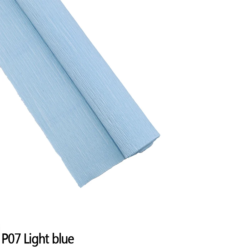 Light blue 250*50 см бумага для рукоделия, материалы для рукоделия, рулон для упаковки цветов, оригами, рифленая бумага для украшения дома, вечерние - Цвет: Light blue