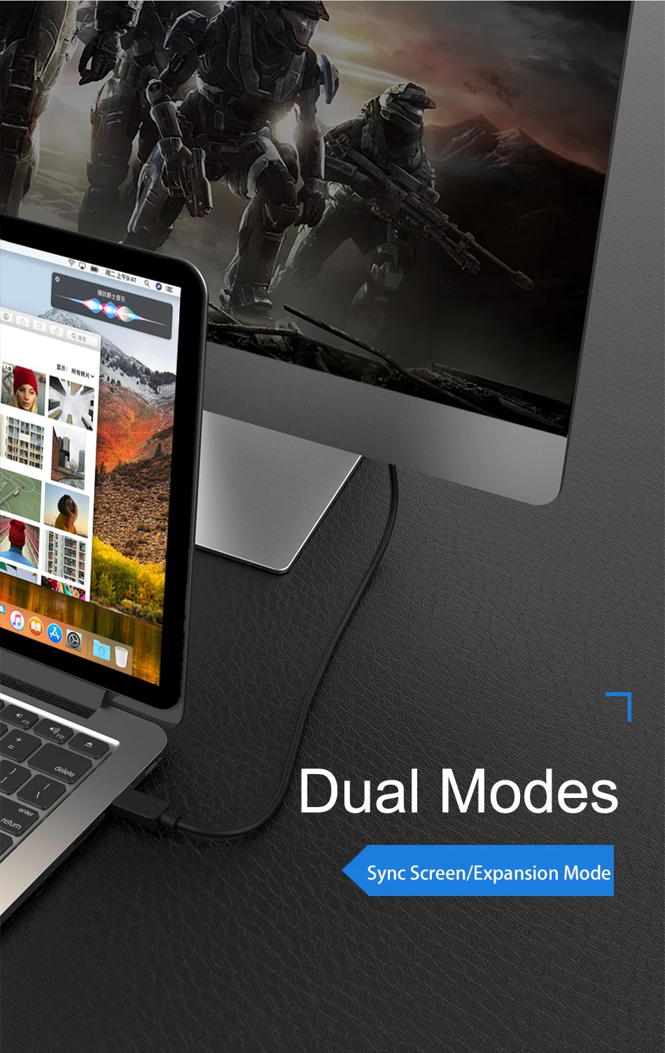 Biaze Thunderbolt 3 usb type C USB 3,1 к DVI конвертер Кабель-адаптер для Apple Macbook pro macbook(USB-C оснащен