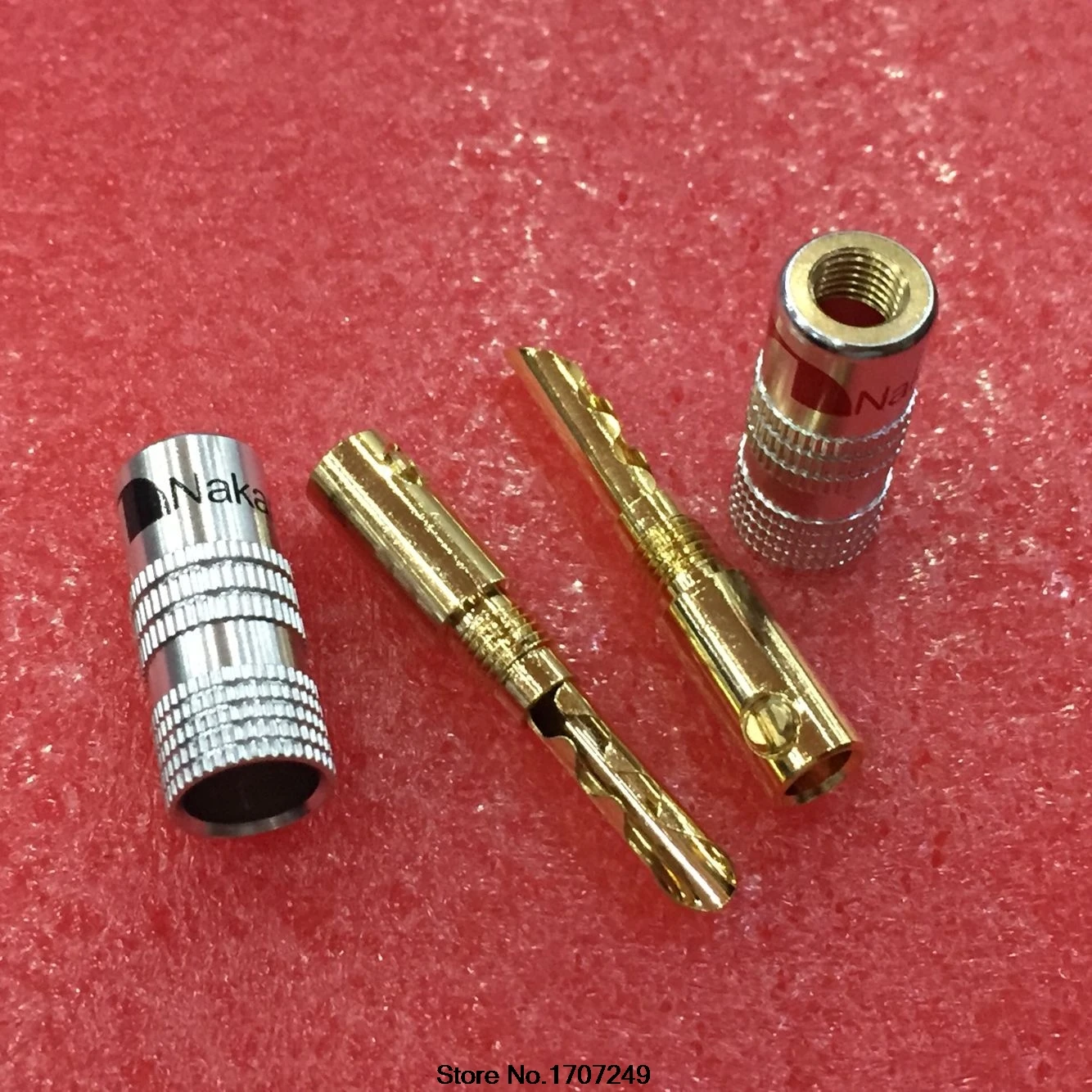 Бесплатная доставка 100 шт. 24K позолоченный аудио Nakamichi BFA бесшумный провод