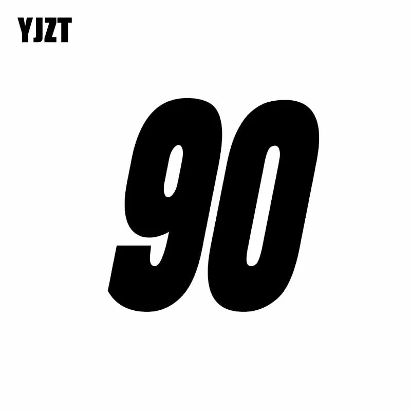 

YJZT 15CM*15CM Funny Number 90 Vinyl Decal Decor Car Sticker Graphical Black/Silver Car-styling C11-0905