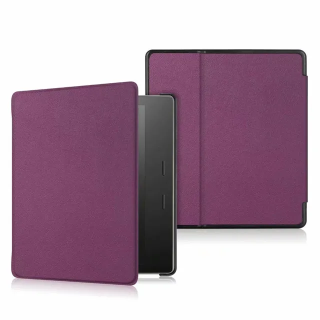 For Amazon Kindle Oasis 7.0" Case Folio PU Leather Sleep Smart Cover For Kindle Oasis 7.0 e-Reader Case - Цвет: Purple