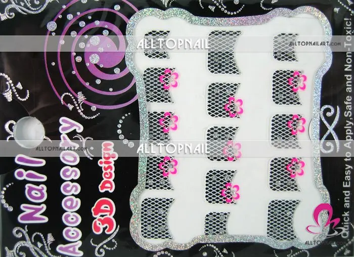 Стикеры 3D на ногти Nail Art 28 шт Профессиональная Смешанная фотография|french nail sticker|3d