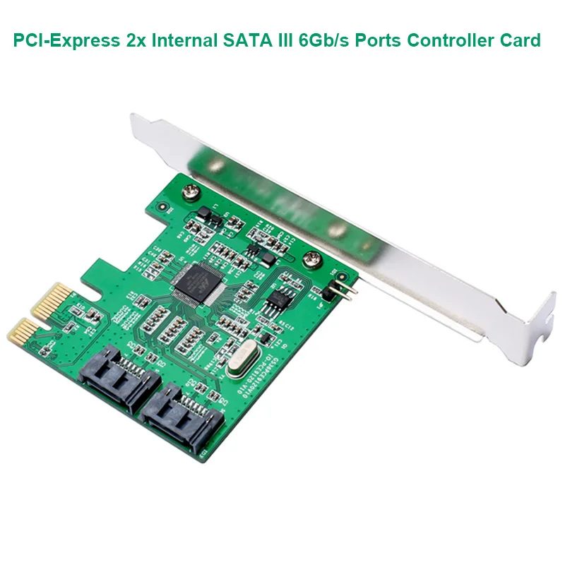 PCI Express SATA III (6 ГБ/сек.) карта контроллера 2x Внутренний 6 ГБ/сек. портов набор