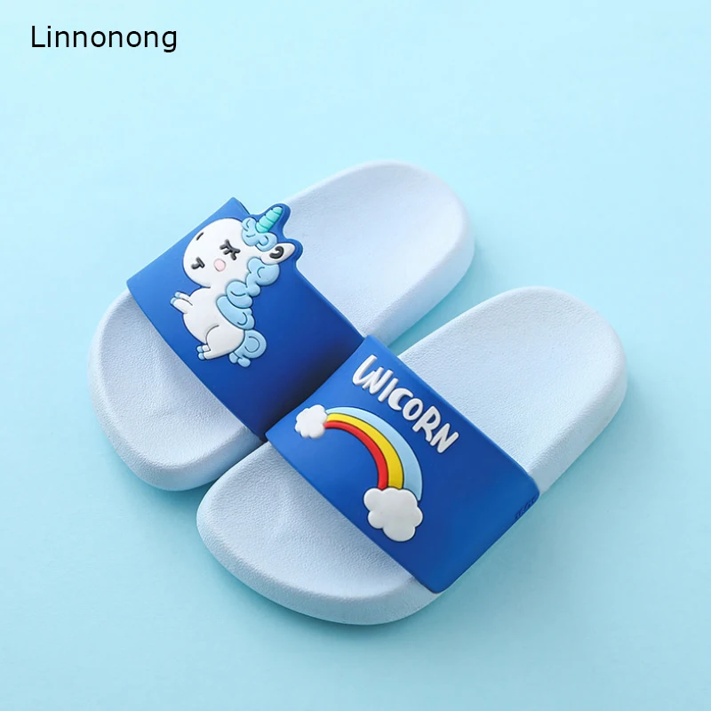 Linnonong/Новинка 2019 года детские тапочки модные мягкие милые шлепанцы для мальчиков