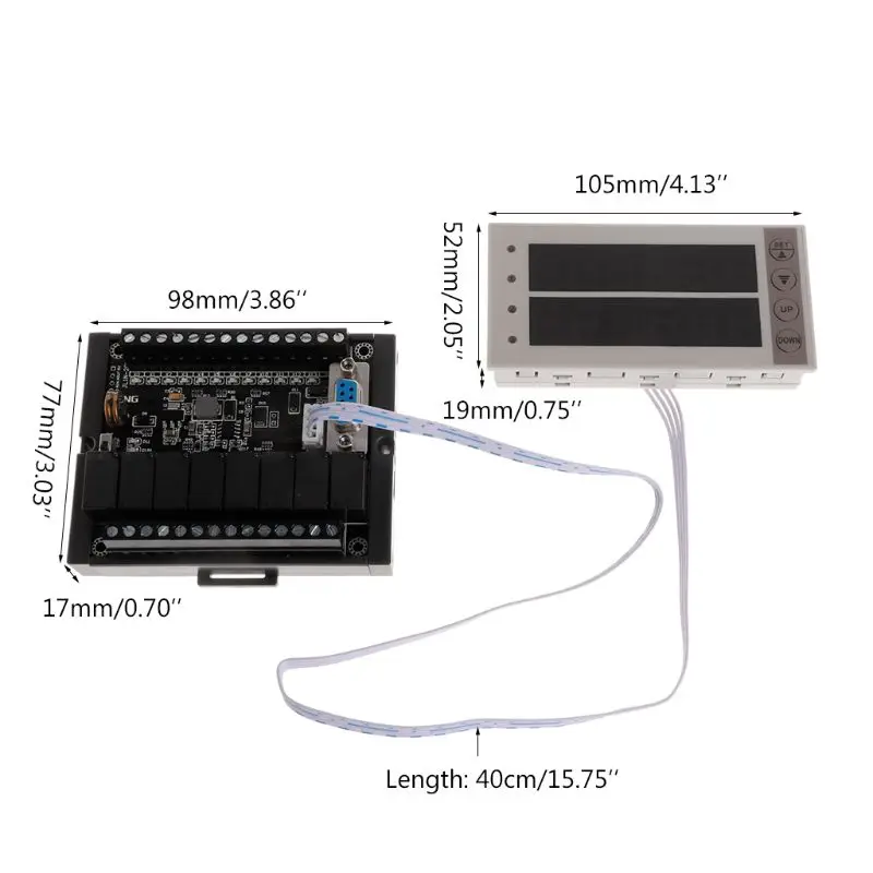 PLC FX1N-20MR& Rail Тип корпус& PLC дисплей релейный модуль задержки пуска модуль 10-28 в