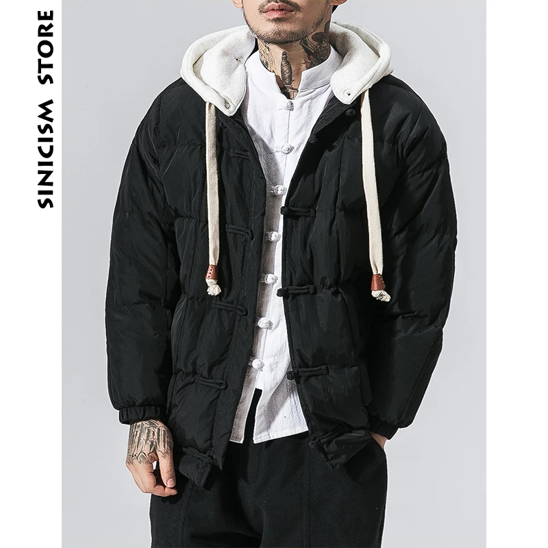 Sinicism Store Мужская зимняя пуховая куртка 2018 цветная с капюшоном пальто черные парки