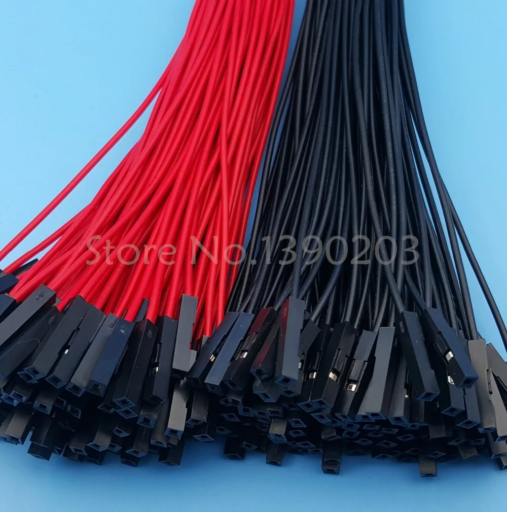 200 шт. Женский и женский красный черный 26AWG 20 см Dupont провода Кабельный разъем