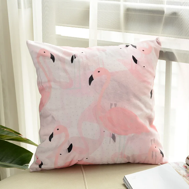 Hoomall Горячие Фламинго Печатные Чехлы для подушек Макарон теплые цветные